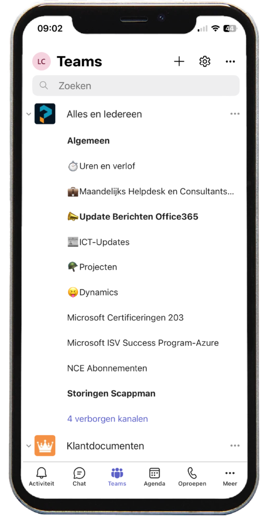Microsoft 365 Teams mobiel overzicht | Teamsapps