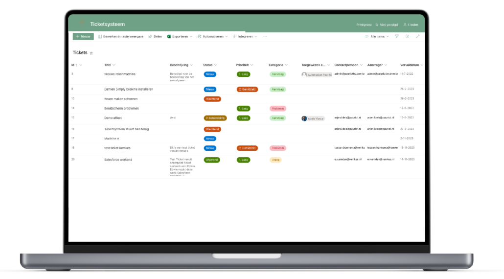 Ticketsysteem Tickets laptop | Teamsapps Ticketsysteem Tickets laptop | Teamsapps
