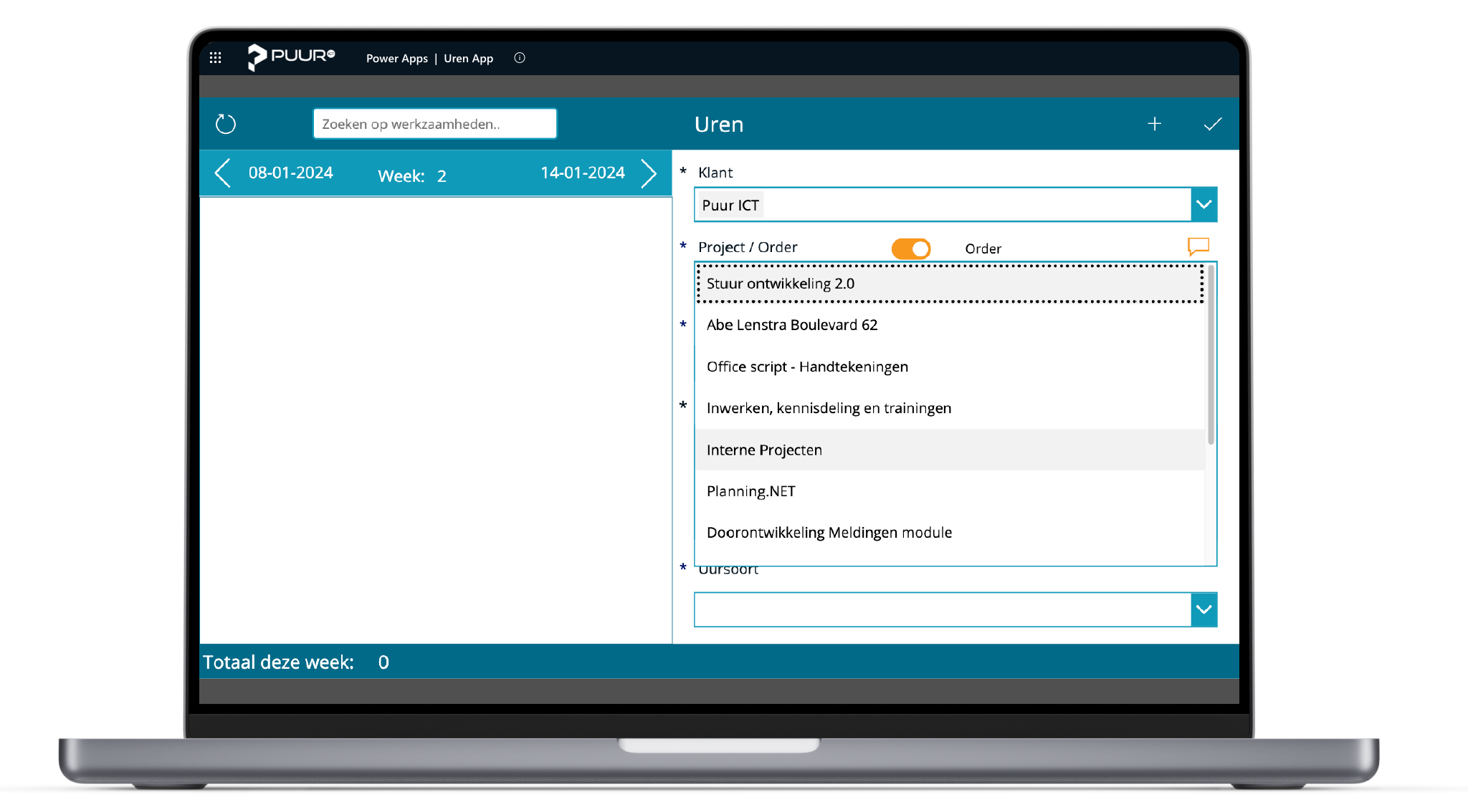 Urenregistratie projecten | Teams apps Urenregistratie projecten | Teams apps