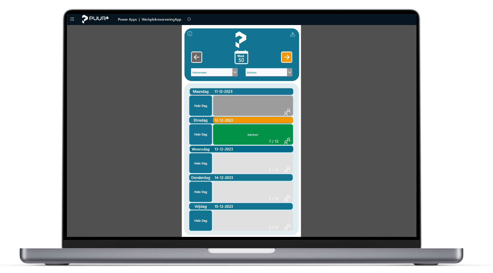 Werkplekreserveringapp overzicht| Teamsapps Werkplekreserveringsapp overzicht| Teamsapps